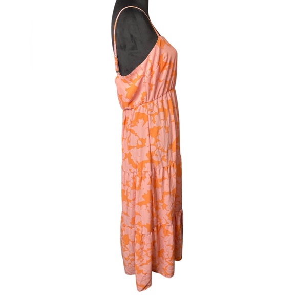 NWT Social Standard by Sanctuary Floral Pink and Orange Maxi Dress - Picture 3 of 9